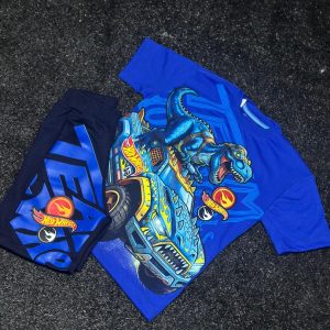 Conjunto Franela/Short Niño Dino Hotweels Azul Marino