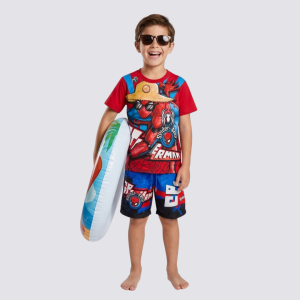 Set Playero de Franela y Short Spiderman
