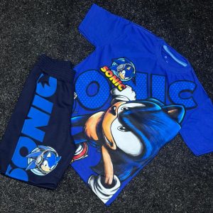 Conjunto Franela/Short Niño Sonic Azul Negro