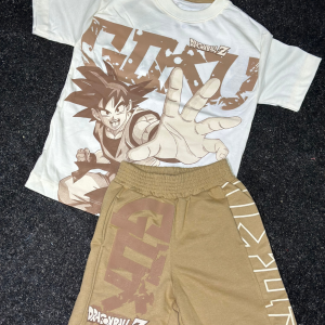Conjunto Franela/Short Niño Goku Marron