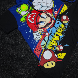 Conjunto Franela/C y Mono Mario Azul Rey