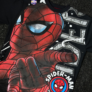 Franela Juvenil Niño Spiderman Negro