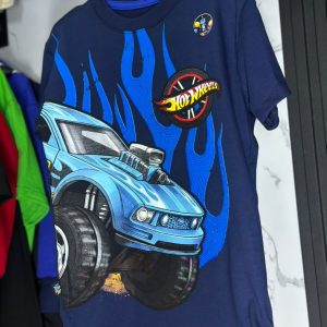 Franela 3D Niño Hot Wheels Azul