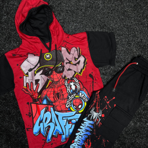 Conjunto Franela/C y Mono Spiderman Rojo