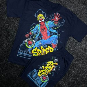 Conjunto Frenela/Short Spiderman Marino