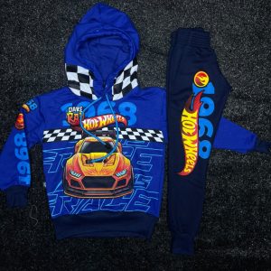 Conjunto Sueter/Mono Hotweels Azul-Negro