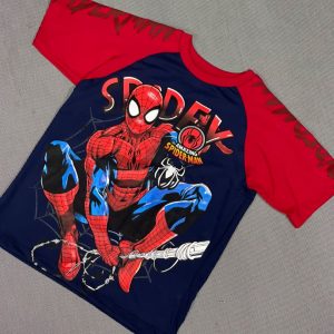 Franela M/R Spiderman Rojo - Marino