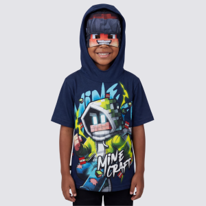 Franela Minecraft Capucha/Máscara