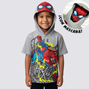 Franela Spiderman Capucha/Máscara