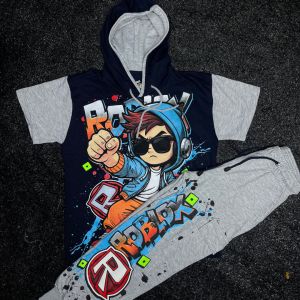 Conjunto Franela/C y Mono Robloz Azul Marin