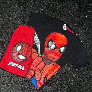 Conjunto Franela/Short Niño Spiderman Negro Rojo
